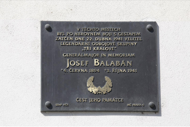Projev u památníku Josefa Balabána